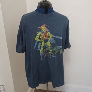 Martian Manhunter Blue T Shirt Gildan DC Comics Original L/XL